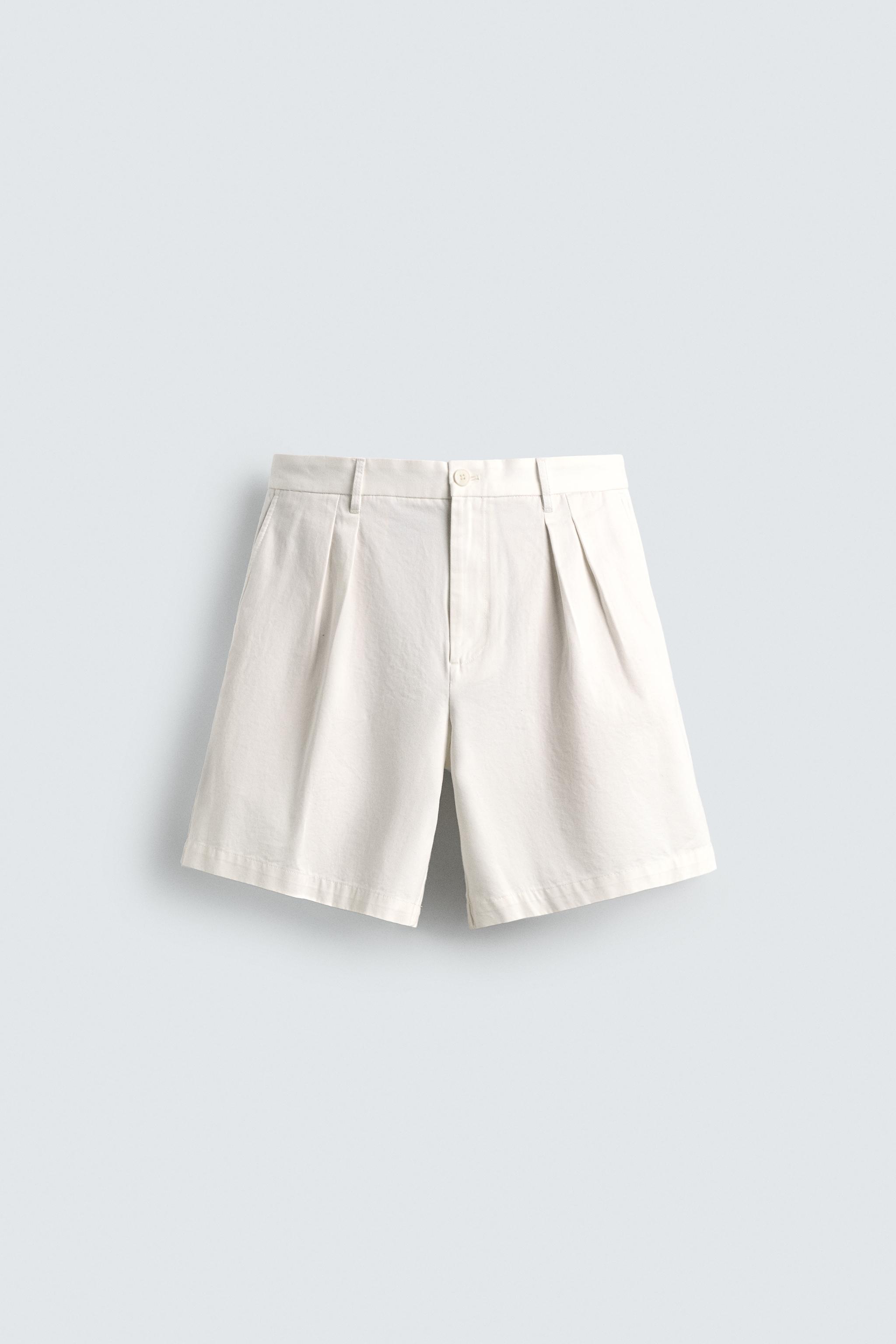 BERMUDA RELAXED FIT À PLIS